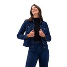 Jaqueta Feminina Jeans Elastano Lunender