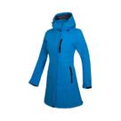 Jaqueta Feminina Longa De Soft Shell Com Forro De Fleece Para Caminhadas, Corta-Vento Para