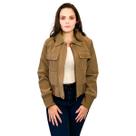 Jaqueta Feminina Nobuck Couro Casaco Forrada Premium KLIZZ