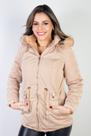 Jaqueta feminina nylon reversível com pelo 84293