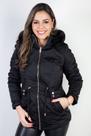 Jaqueta feminina nylon reversível com pelo 84293 Jaqueta feminina nylon reversível com pelo 84293
