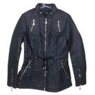 Jaqueta Feminina Parka em PU Trucker Forrada