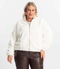 Jaqueta Feminina Pelo Sintético Estilo Alpaca Secret Glam Quente, Macia