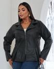 Jaqueta Feminina Plus Size Courinho Manga Longa Inverno Jaqueta Feminina Plus Size Courinho Manga Longa Inverno