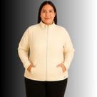 Jaqueta Feminina Plus Size em Poliéster com Zíper e Bolsos Laterais Jaqueta Feminina Plus Size em Poliéster com Zíper e Bolsos Laterais