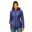 Jaqueta Feminina Puffer com Capuz Removível Bolsos Com Zíper