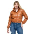 Jaqueta Feminina Puffer material sintético Impermeável Blusa Frio P/neve Forrada