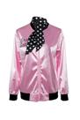 Jaqueta feminina rosa acetinada com lenço Lixinya XL