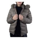 Jaqueta Feminina Safira Nylon Peluciada Dark Cinza SF7007-1