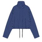 Jaqueta feminina Songling casual com zíper 2025 Polka Dot Navy