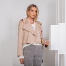 Jaqueta feminina suede heavy del amo
