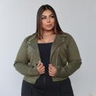 Jaqueta Feminina Suede Plus Size G1 G2 G3 Camurça Feminina Estilosa Donna Martins