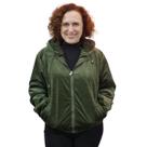 Jaqueta Feminina Veludo Forrada com Capuz Inverno Frio Neve