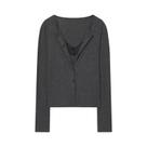 Jaqueta Feminina Vintage De Renda Cropped Com Botões, Cardigã De Tricô Para Meia Estação, Casaco De Jaqueta Feminina Vintage De Renda Cropped Com Botões, Cardigã De Tricô Para Meia Estação, Casaco De