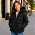 Jaqueta Forrada Puffer Casaco Infantil Pelucia Capuz Removivel Blusa De Frio 01 A 05 Anos Premium