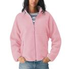 Jaqueta Hixiaohe Fuzzy Fleece para mulheres, outono, inverno, rosa claro