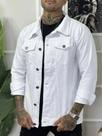 Jaqueta Homem Jeans Masculina Casual Branca