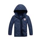 Jaqueta Impermeável Para Meninos Com Capuz De Fleece Polar Duplo 3-12 Anos Primavera Outono Inverno