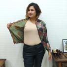 Jaqueta Indiana Bomber Estampada Dupla-Face - M