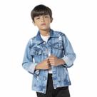 Jaqueta Infantil em Jeans Claro com Rasgos Unissex Mania Jeans