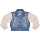 Jaqueta Infantil Look Jeans c/ Moletom Jeans