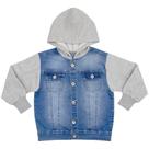 Jaqueta Infantil Look Jeans c/ Moletom Jeans