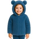 Jaqueta Infantil Menina Fleece Inverno Luxo Urso Inverno