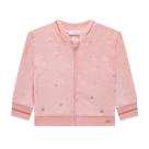 Jaqueta Infantil Menina Rosa Soft Estrelas Douradas Kukiê