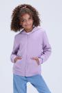 Jaqueta Infantil Unissex de Inverno Moletom Liso com Capuz