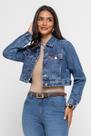 Jaqueta Jeans Bia Cropped Escura Doct Indigo Escuro