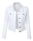 Jaqueta Jeans Branca Feminina