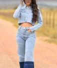 Jaqueta Jeans Clara Feminina Modelo Curtinha - Blenk Jeans
