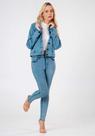 Jaqueta jeans com elastano com bolso interno lunender 20576
