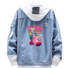 Jaqueta jeans com estampa de estilo moderno Kirby Swordsman para homens