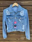 Jaqueta Jeans com strass