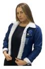 Jaqueta Jeans Escura Forrada Em Pelúcia