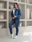 jaqueta Jeans Feminina Com Elastano pelúcia manga longa 0006