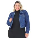 Jaqueta Jeans Feminina Cropped Plus Size Premium