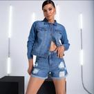 Jaqueta jeans feminina