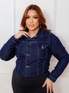 Jaqueta Jeans Feminina Plus Size G1 G2 G3 Casaco Inverno Jaqueta Jeans Feminina Plus Size G1 G2 G3 Casaco Inverno