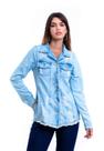 Jaqueta Jeans Feminina Sem Elastano Com Puídos