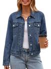 Jaqueta Jeans Glamaker 2026 Feminina Casual com Botões