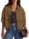 Jaqueta jeans Glamaker Oversize Zip Up Angressed Brown M