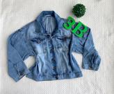 Jaqueta Jeans Manga Bufante(Meia manga)