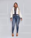 Jaqueta jeans pelucia maria gueixa