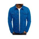 Jaqueta Jeans Slim Fit Masculina Hip-Hop Streetwear Casual Algodão Clássica Estilo Cowboy Marca