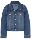 Jaqueta jeans The Children's Place Basic Azure Wash para meninas Jaqueta jeans The Children's Place Basic Azure Wash para meninas