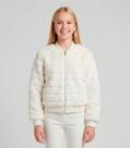 Jaqueta Juvenil Feminina Com Pelo Minty Bege