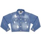 Jaqueta Juvenil Look Jeans Cropped Jeans Jaqueta Juvenil Look Jeans Cropped Jeans