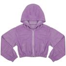 Jaqueta Juvenil Look Jeans Cropped Veludo Lilás - LILAS - 4 Jaqueta Juvenil Look Jeans Cropped Veludo Lilás - LILAS - 4